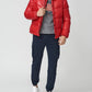 Mens Red Hooded Down Jacket