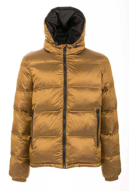 Yellow Polyamide Men Jacket