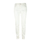 White Cotton Women Slim Jeans
