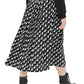 Chic Longuette Skirt with White Drops Design