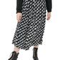 Chic Longuette Skirt with White Drops Design