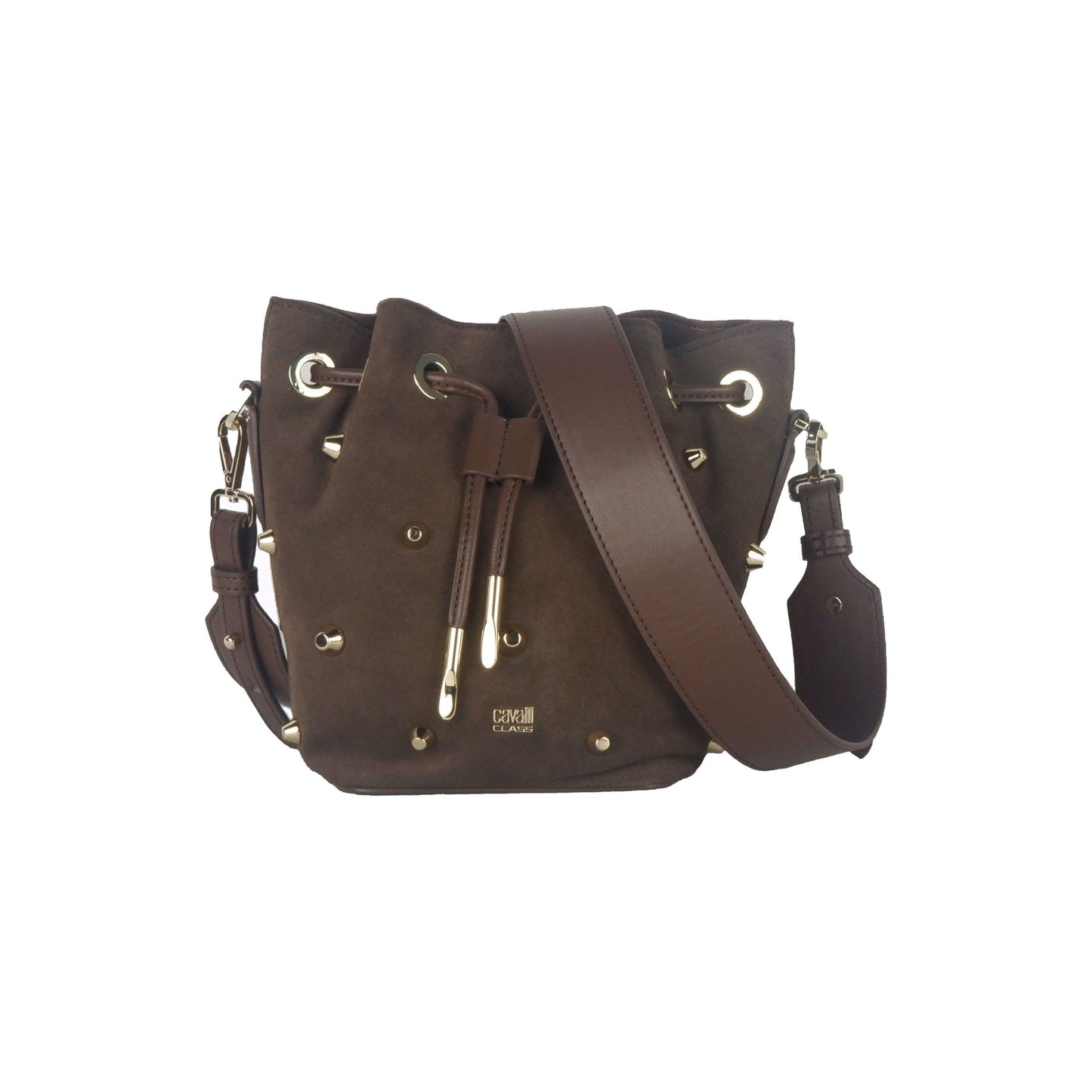 Brown Calfskin Women Crossbody Bag