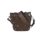 Brown Calfskin Women Crossbody Bag