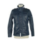 Blue Polyester Men Jacket