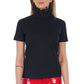 Black Cotton Women T-Shirt