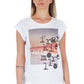White Cotton Women T-Shirt