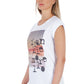 White Cotton Women T-Shirt