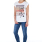 White Cotton Women T-Shirt
