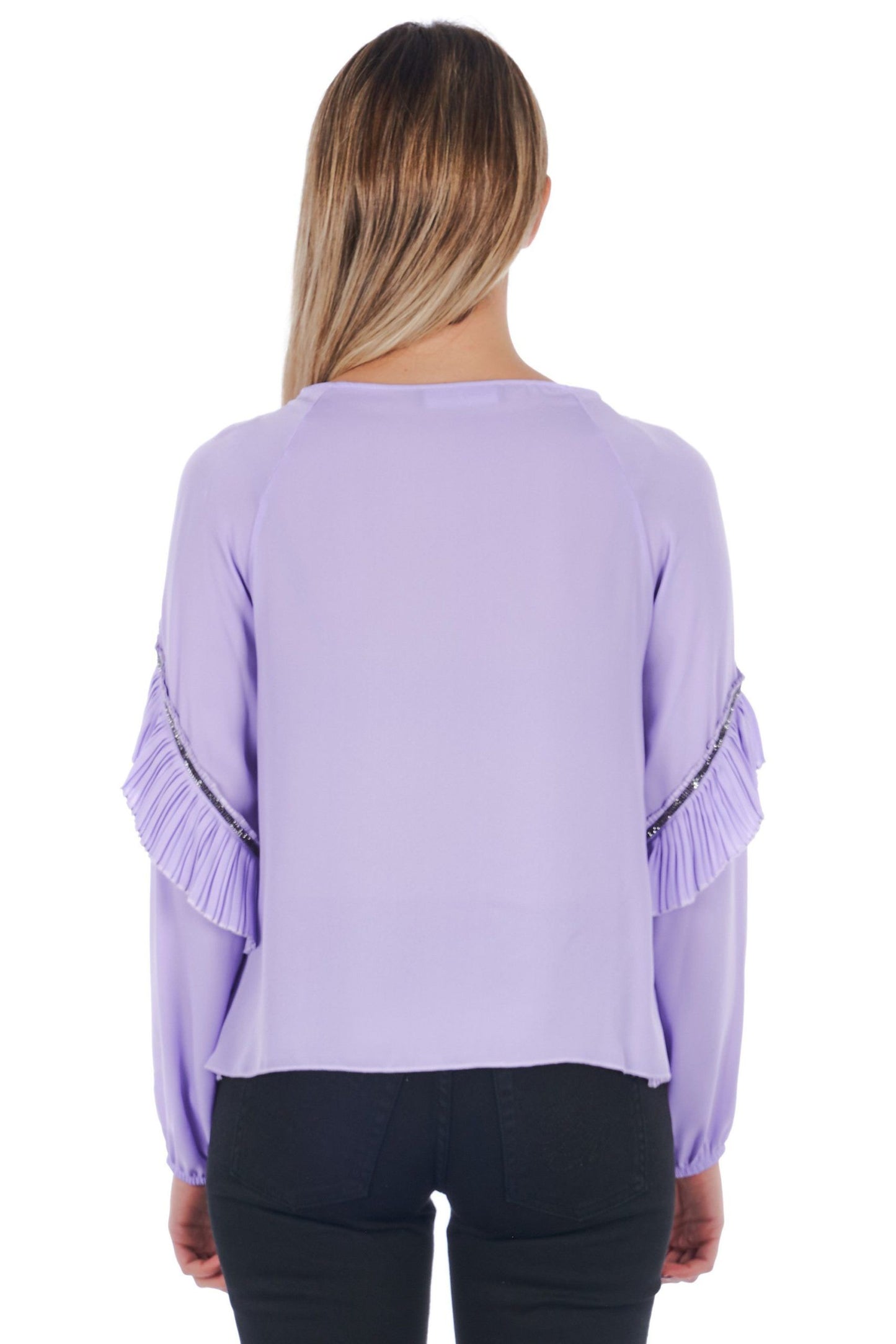 Violet Polyester Women Blouse