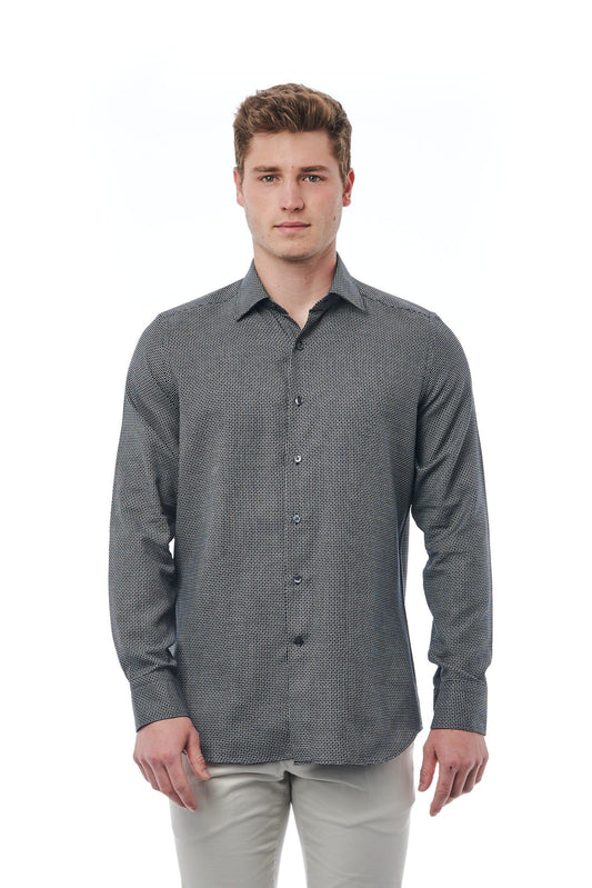 Black Cotton Men Shirt