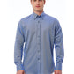 Blue Cotton Men Shirt
