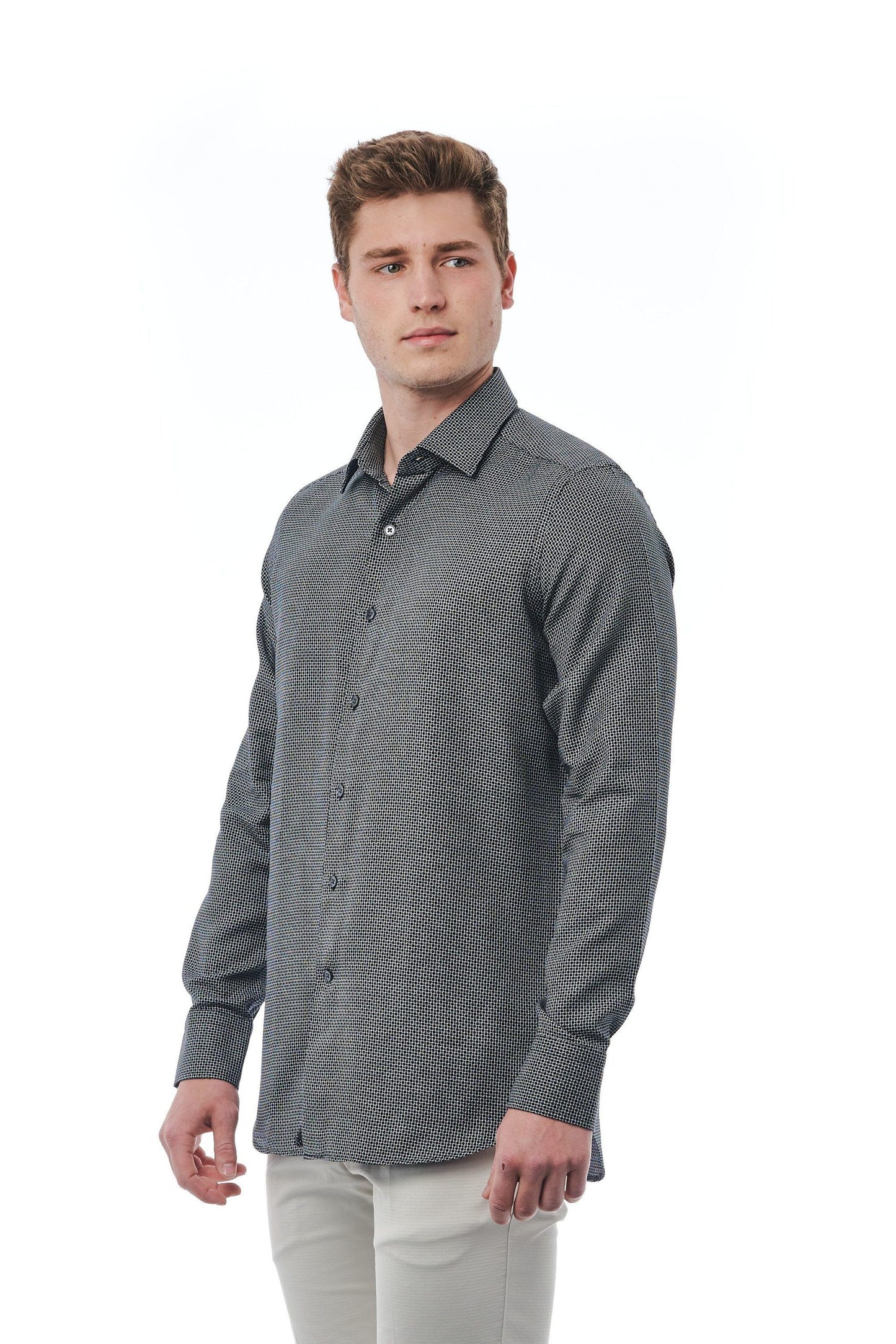 Black Cotton Men Shirt