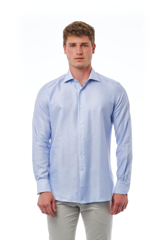 Light Blue Cotton Men Shirt