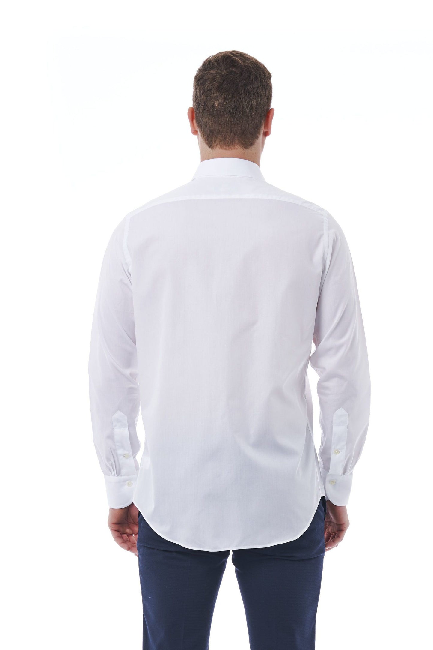 White Cotton Men Shirt