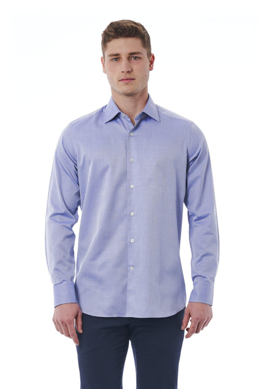Light-Blue Cotton Men Shirt