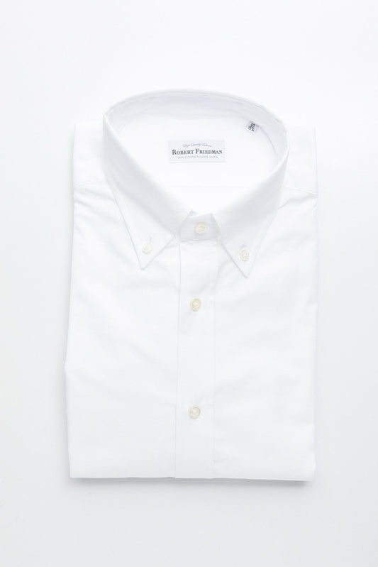 White Cotton Men Shirt
