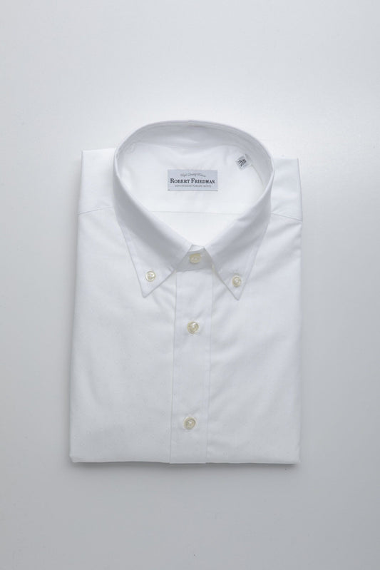 White Cotton Men Shirt