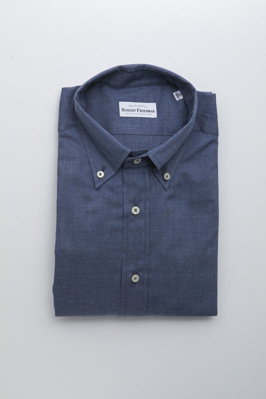Blue Cotton Men Shirt