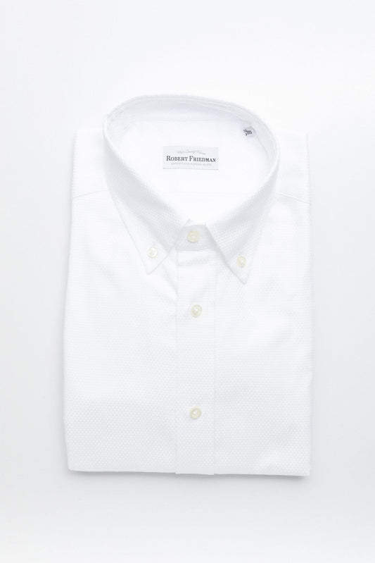 White Cotton Men Shirt