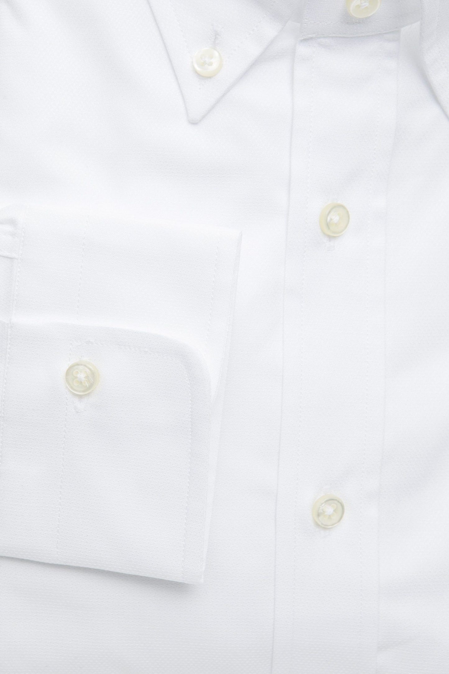 White Cotton Men Shirt