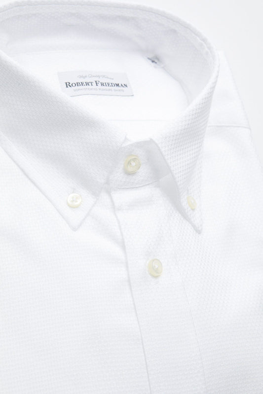 White Cotton Men Shirt