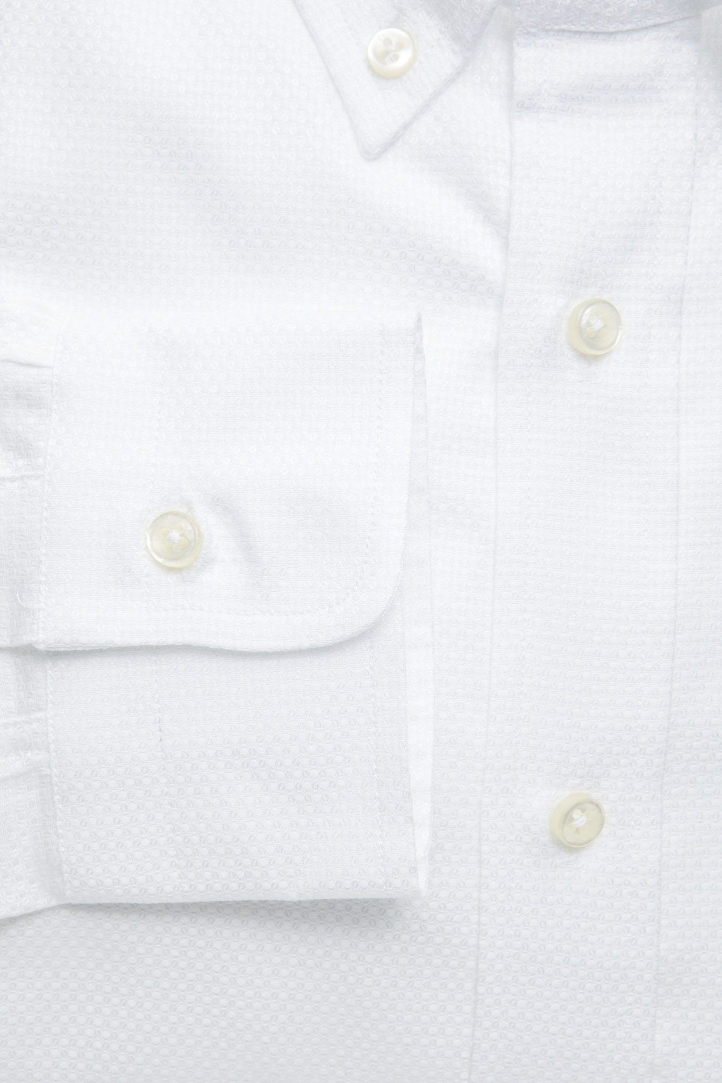 White Cotton Men Shirt