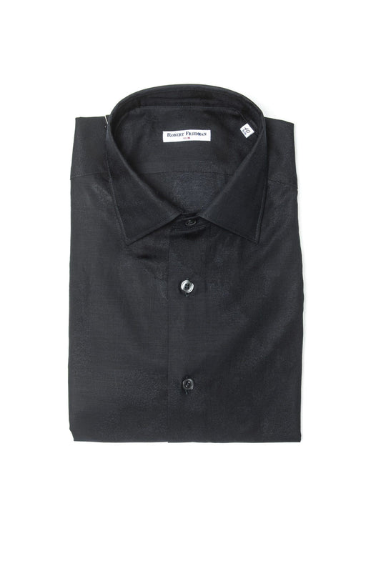 Black Cotton Mens Shirt
