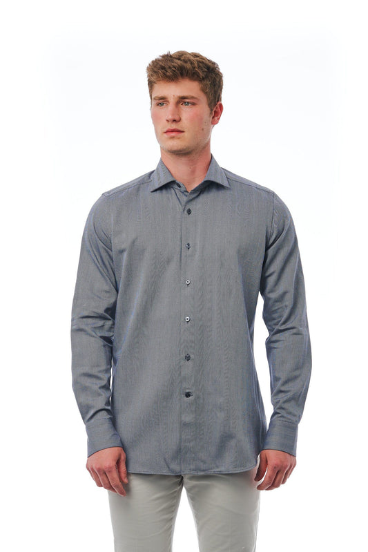 Gray Cotton Men Shirt