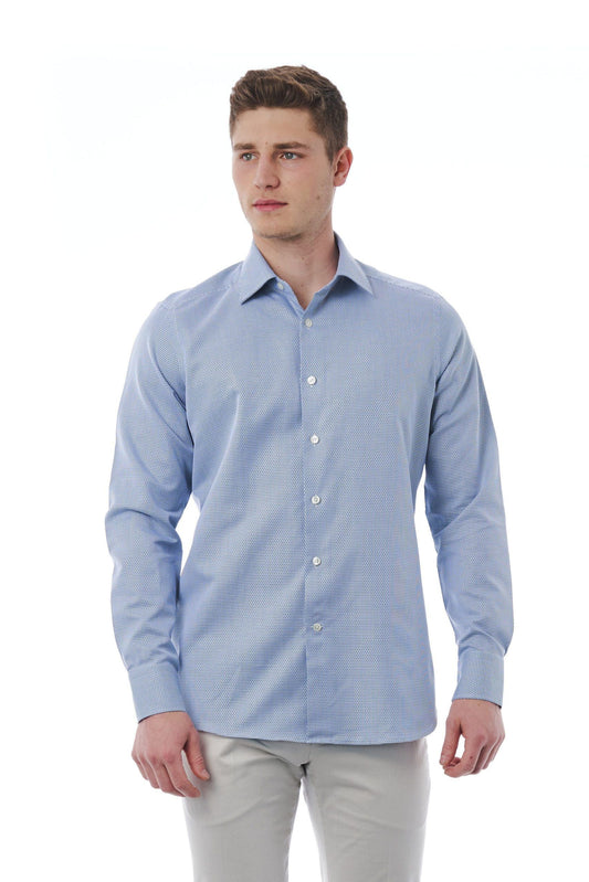 Light Blue Cotton Men Shirt