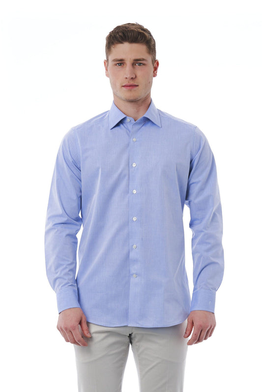 Light Blue Cotton Men Shirt