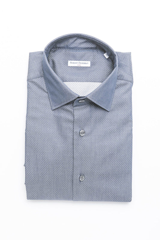 Blue Cotton Men Shirt