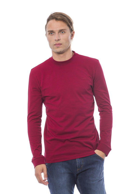 Burgundy Cotton Men Sweater