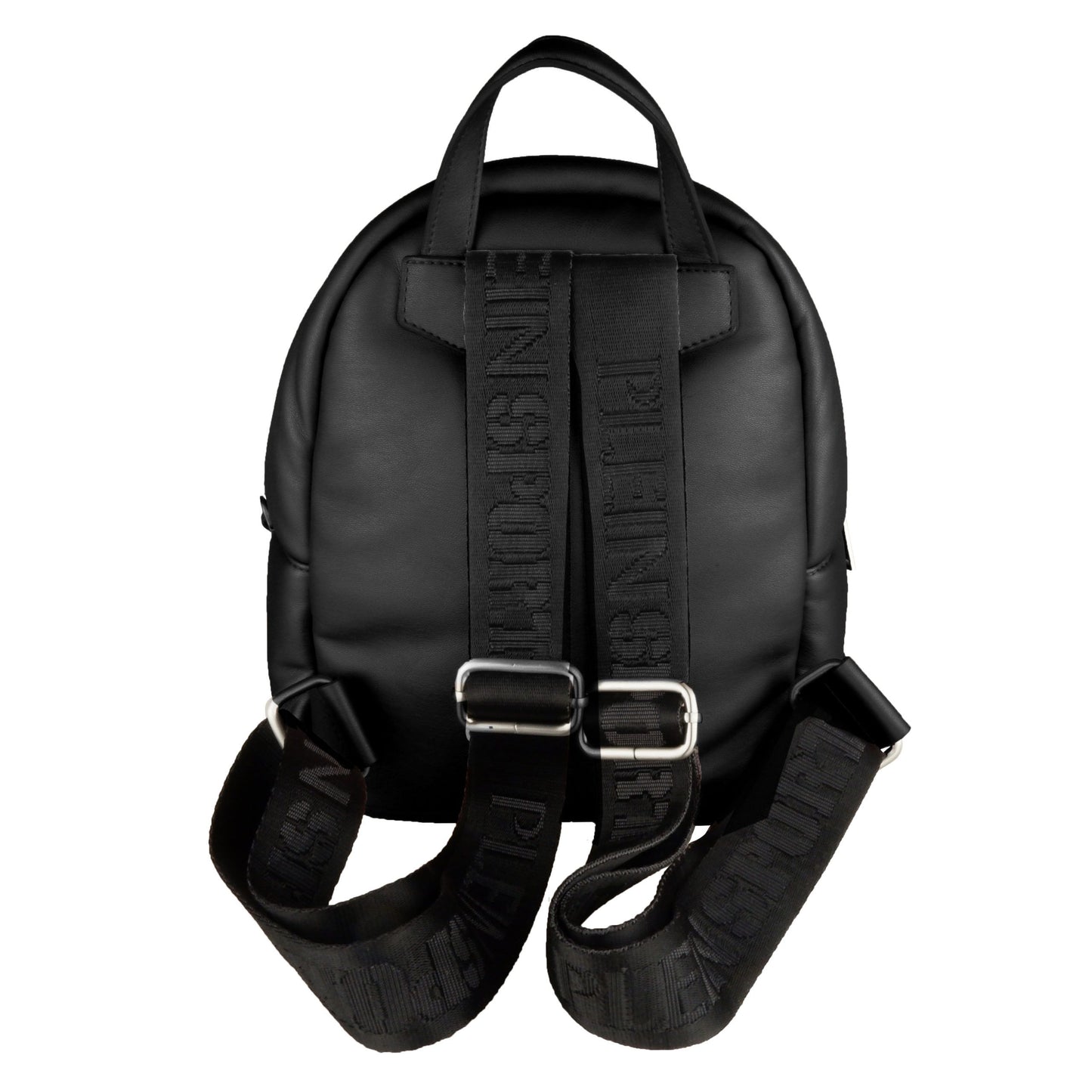 Elegant Black Designer Backpack with Logo Detailing