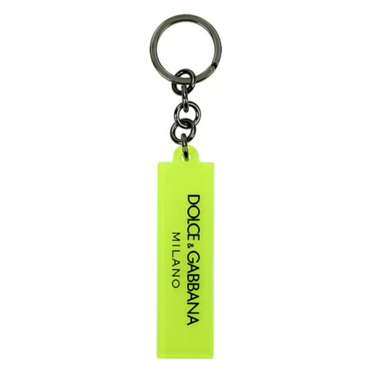 Yellow Plexiglass Men Keychain
