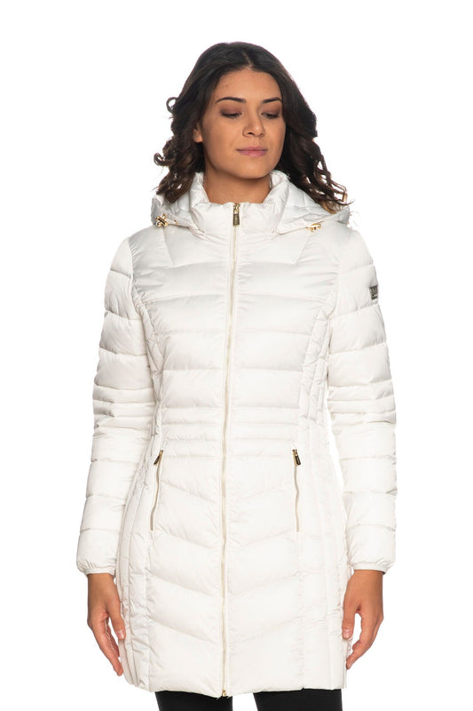 White Polyester Women Jacket
