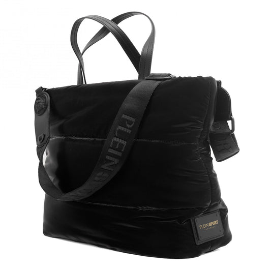 Black Polyester Women Shoulder Bag