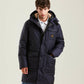 Blue Polyamide Men Jacket