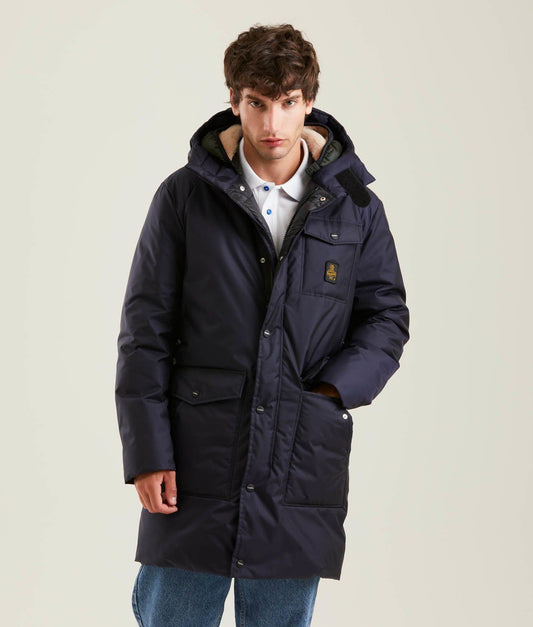 Blue Polyamide Men Jacket