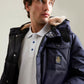 Blue Polyamide Men Jacket