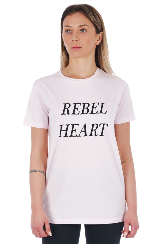 Pink Cotton Women T-Shirt