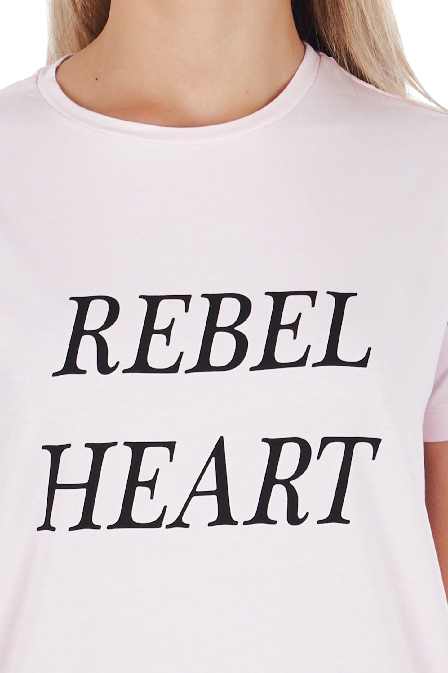 Pink Cotton Women T-Shirt