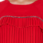 Red Polyester Women Shirt