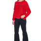 Red Polyester Women Shirt