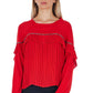Red Polyester Women Shirt