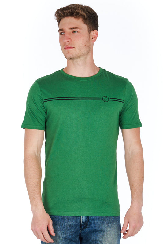 Green Cotton Men T-Shirt