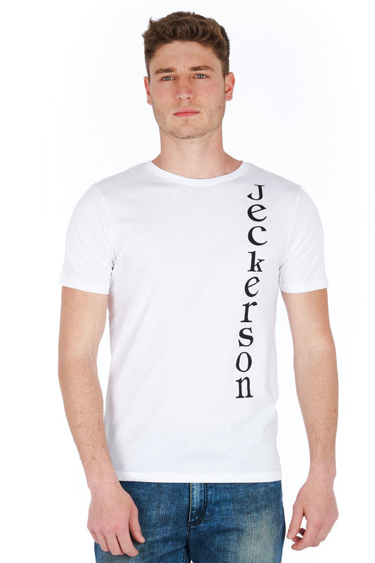 White Cotton Men T-Shirt