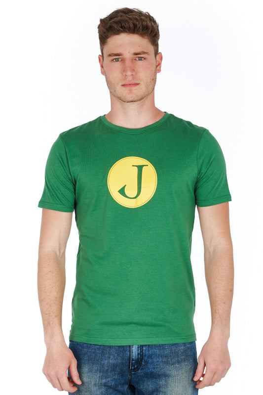 Green Cotton Men T-Shirt