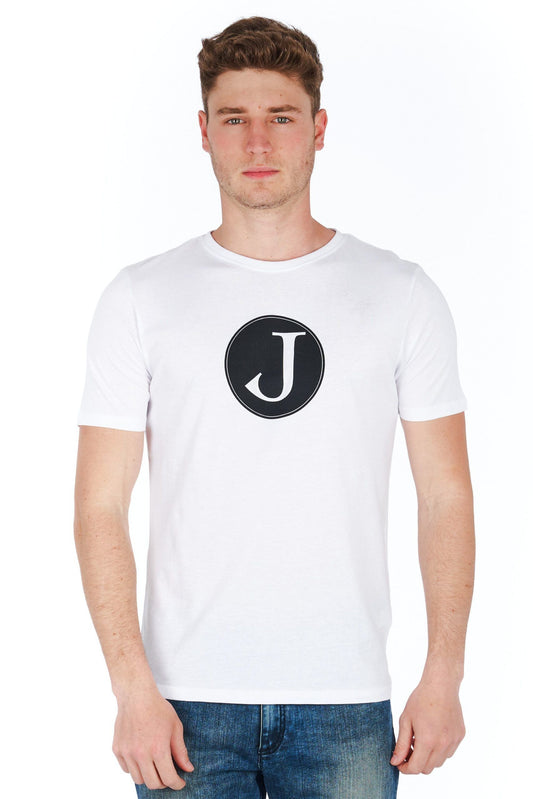 White Cotton Men T-Shirt