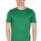 Green Cotton Men T-Shirt
