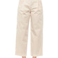 Beige Cotton Women Palazzo Pants
